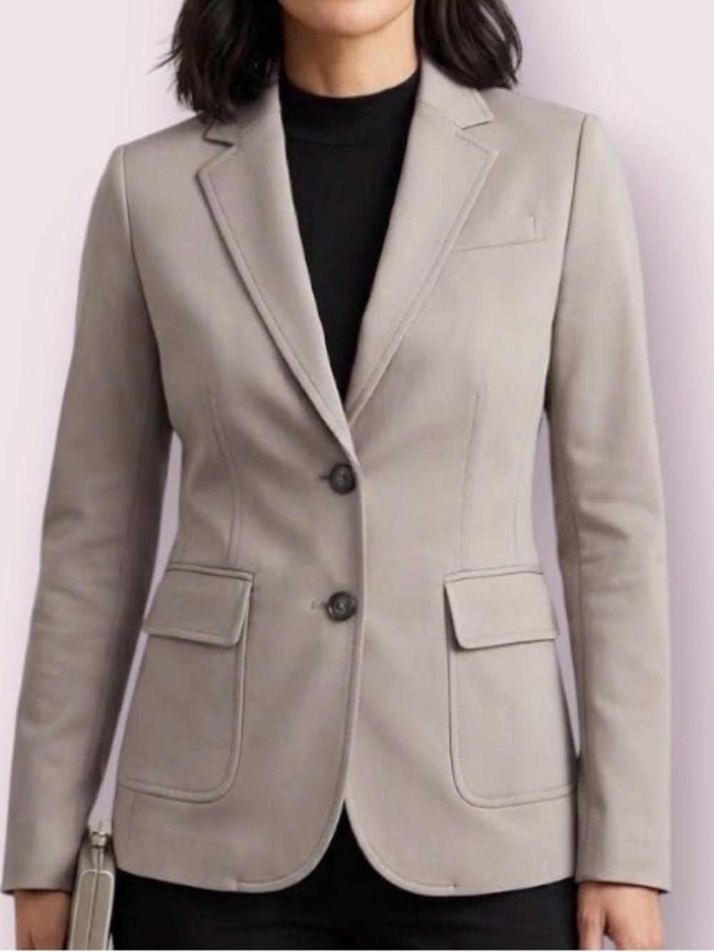 Banana Republic Classic Stretch Blazer Jacket Gray Size 2